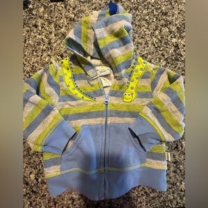 Baby DUCK DUCK GOOSE Sweatshirt Full Zip Fleece Hoodie Blue Green Dinosaur 24 mo